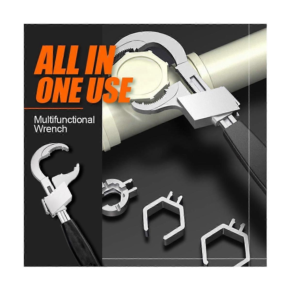 Multifunctional Bathroom Wrench Adjustable Opening 80Mm Spanner Sink Faucet Narrow Sewer Water Pipe