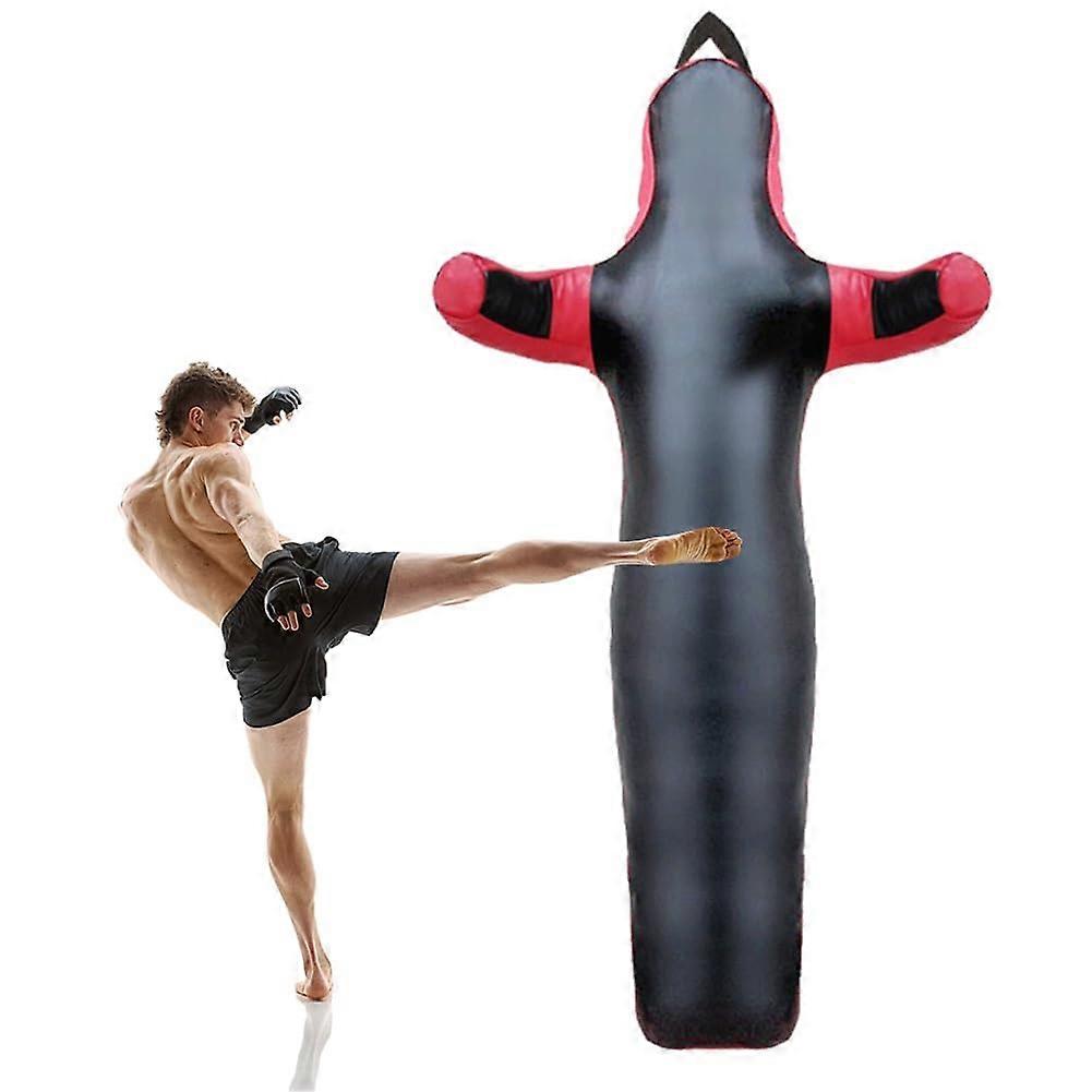Wrestling Dummy Unfilled 175cm Black Hang Position MMA Judo Grappling Training Dummy For Martial Arts Boxing Karate