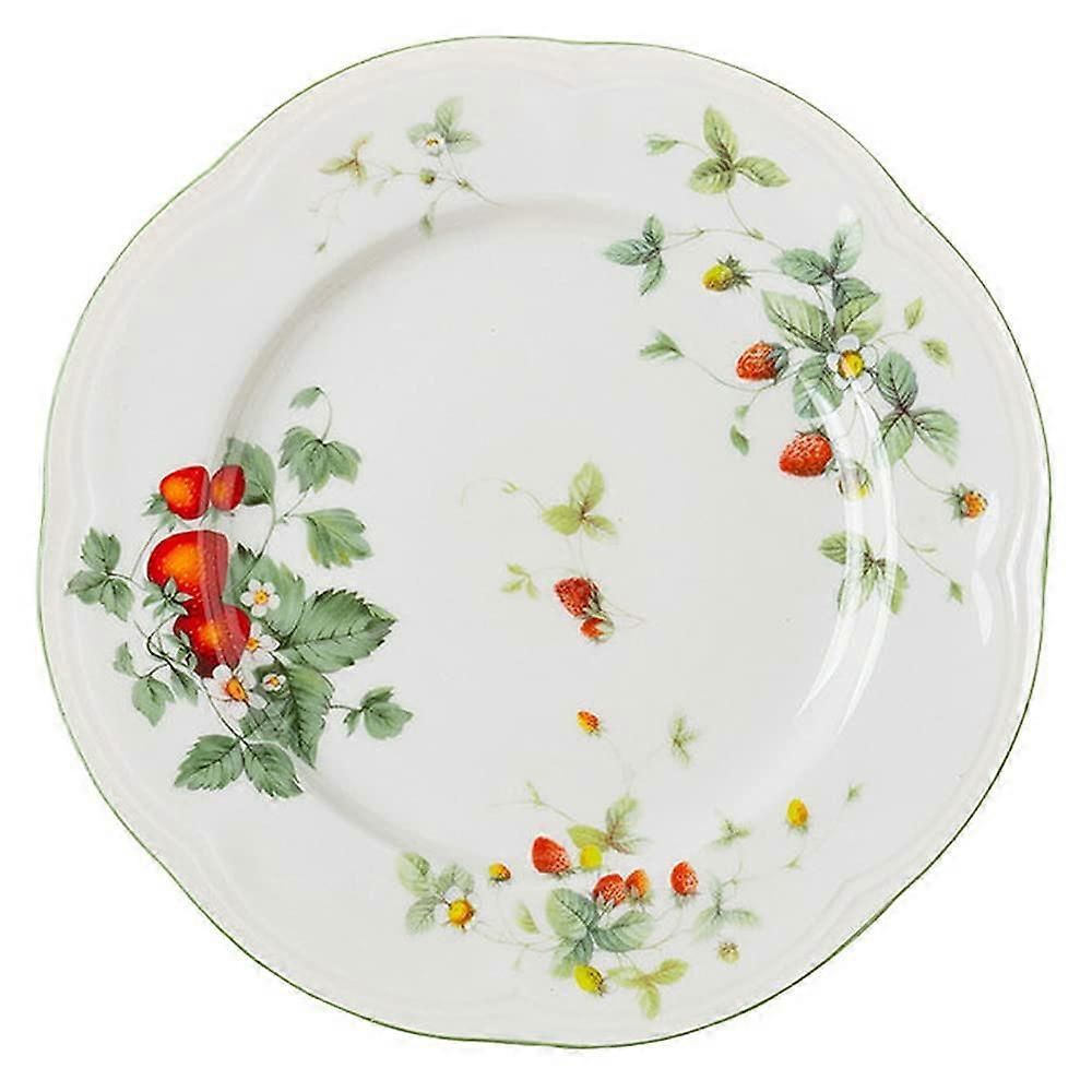 Retro Strawberry Plate Ceramic Set With Soup Bowls And Salad Dish Tableware Decor