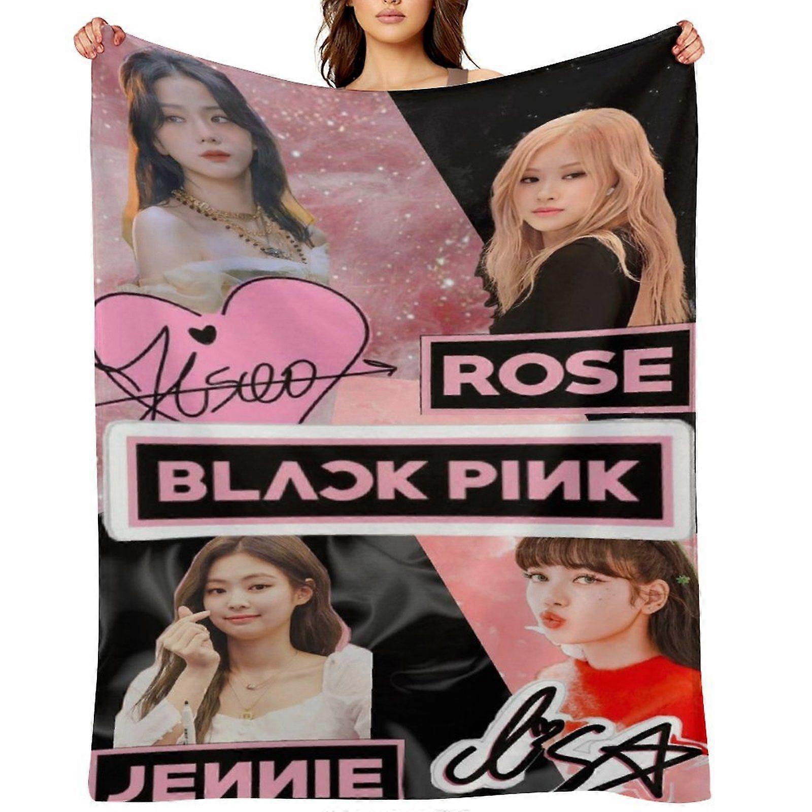 BLACKPINK رمي بطانية هدية ، بطانية فانيلا ، مناسبة للرجال والنساء ، مناسبة لجميع الفصول ، بطانية دافئة ، ديكور منزلي (392) 125x100 سم