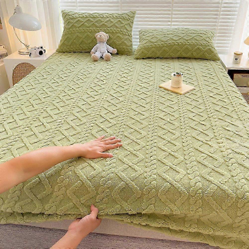 Fitted Sheet with Elastic Band for 90x200cm Bed, Polyester Taffeta Material and 2 Pillowcase Covers