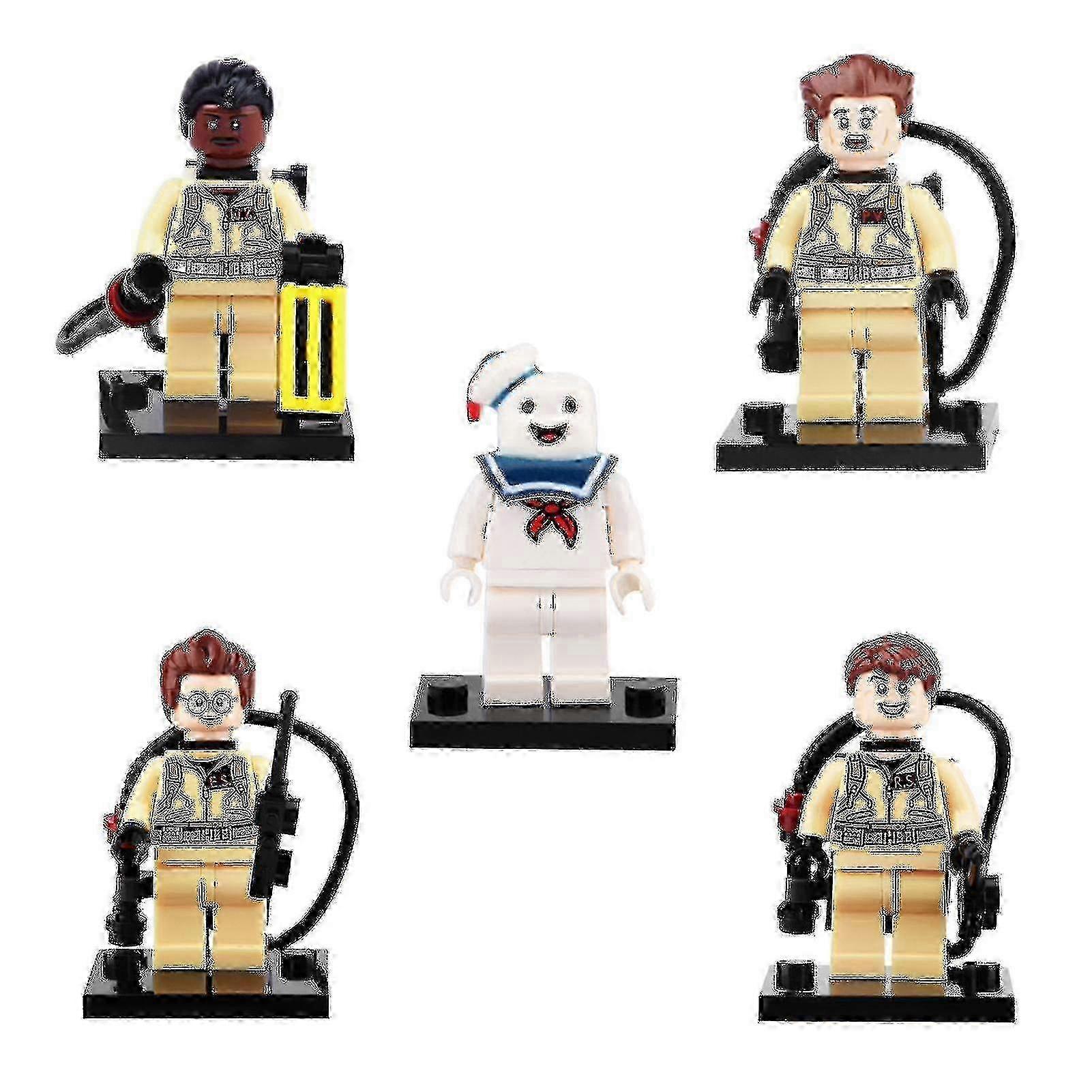 Ghostbusters Doll Gift Set - 5pcs Home DIY Building Block Toy Action Figures, 2025 Version