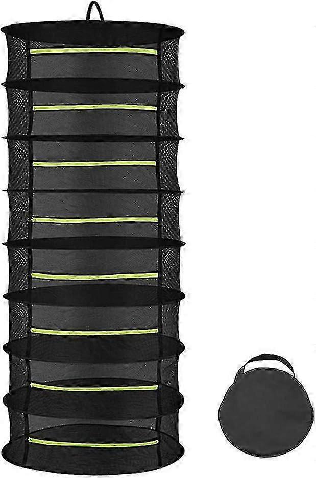 8 Layers Weed Dryer, 60cm Hanging Drying Net, Foldable Drying Net For Hydroponic Plants, Fish, Weeds (ShiKai)