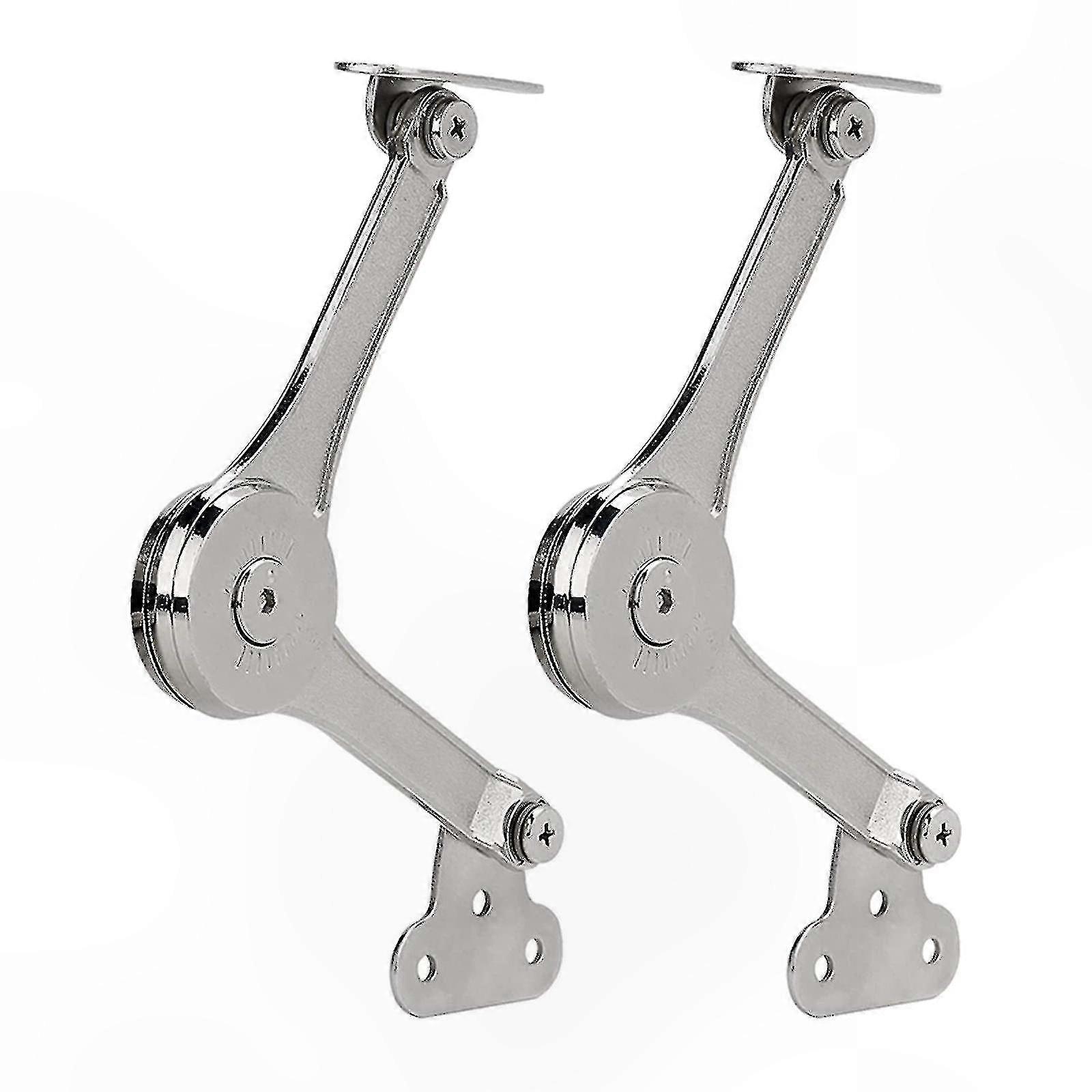 2-Pack Heavy Duty Soft Close Hinges for Folding Lids, Durable Lid Support Hinge with Stay-Open Feature