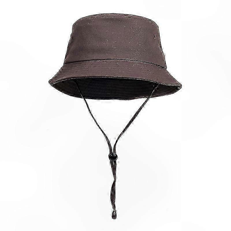 Kadınlar ve Erkekler için Büyük Boy Pamuklu Güneş Şapkası, Ayarlanabilir Boonie Şapka, Dış Mekan Kullanımı için 56cm-60cm Kova Şapka
