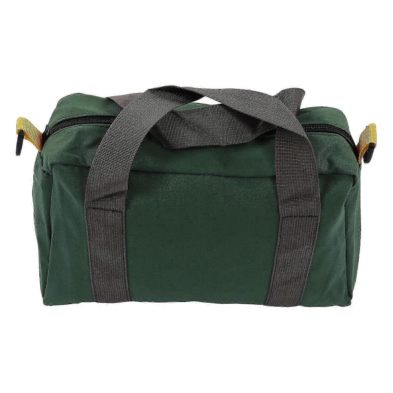 Wide Mouth Tool Bag Portable Canvas Waterproof High Capacity Storage Handbag for Technicians 2025
