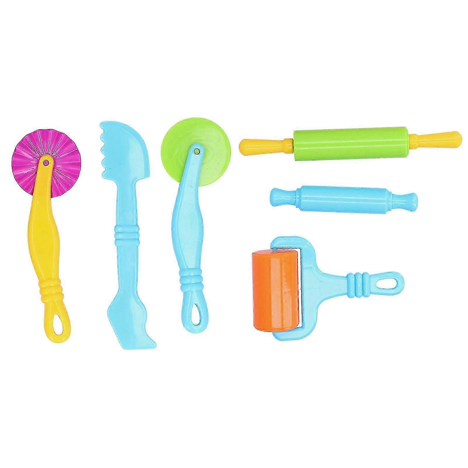 6pcs Clay Dough Tools Kit Art Clay Modeling Rollers Molds Cutters Tools Set for Children 2025