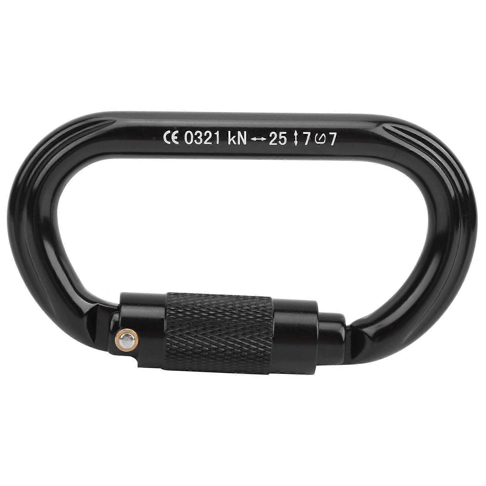 Outdoor Rock Climbing O Type Automatic Lock Expanded Safety Protection 25KN Carabiner