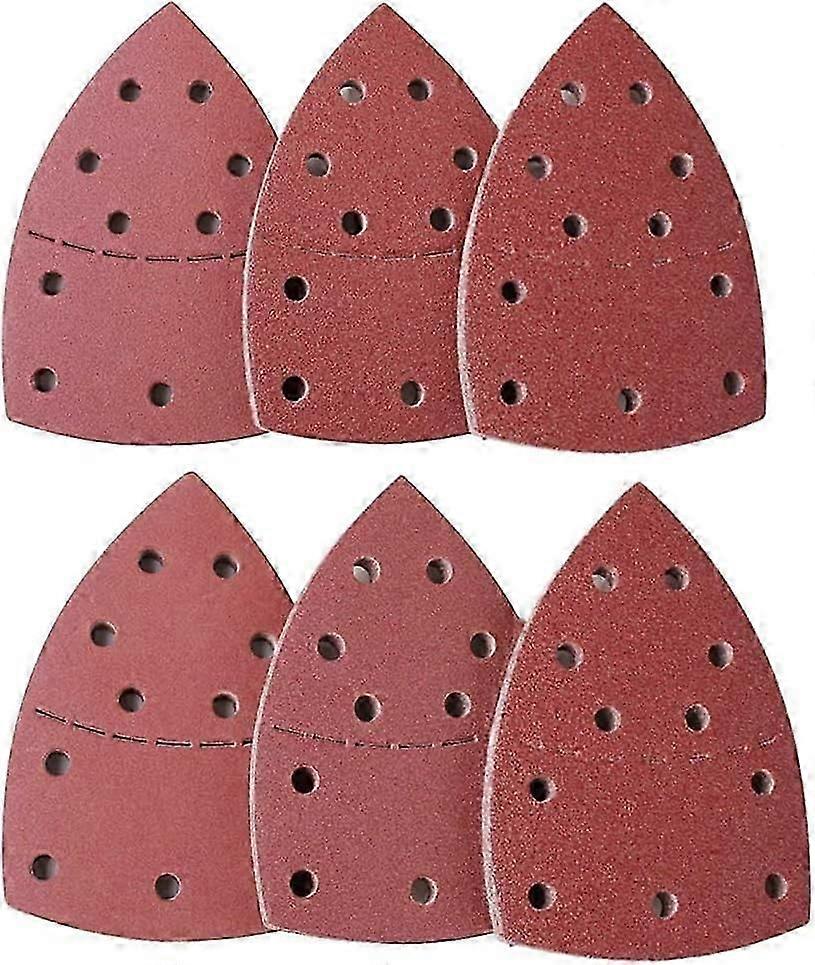 60 Pack Sanding Sheets, Triangle Sanding Paper 11 Holes 40 60 80120 180 240 Ideal for GrooFoo Multi-Purpose Sander