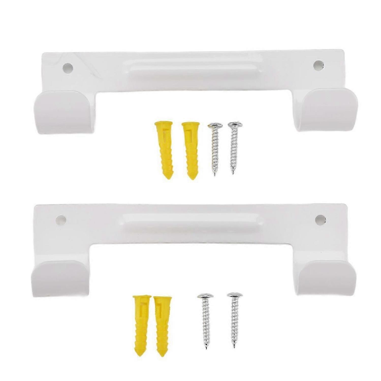 2Pack Ironing Board Hanger,Wall Mounted for Laundry Rooms (White)