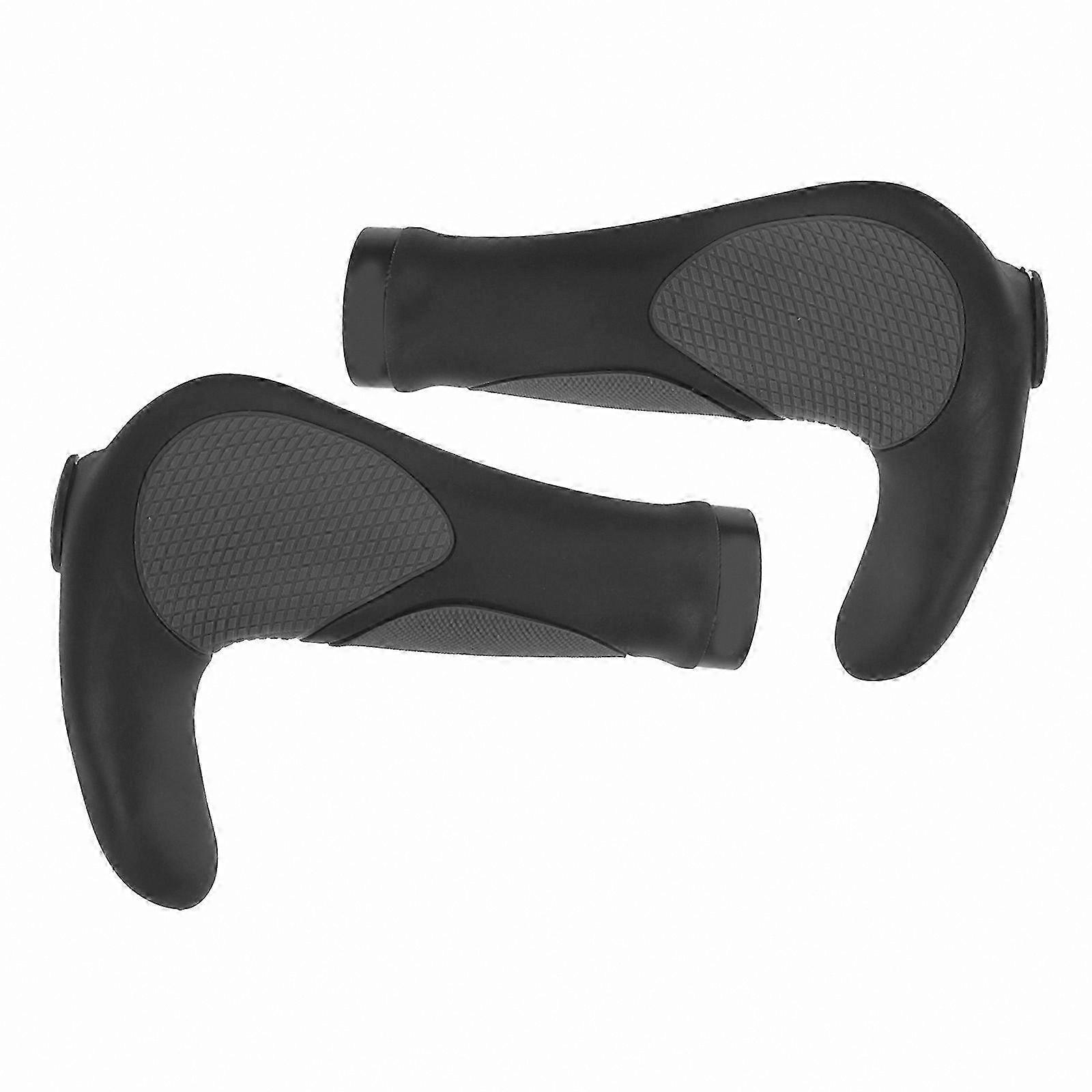 Non-Slip TPR Curved Horn Handlebar Cover for Bicycles - 1 Set