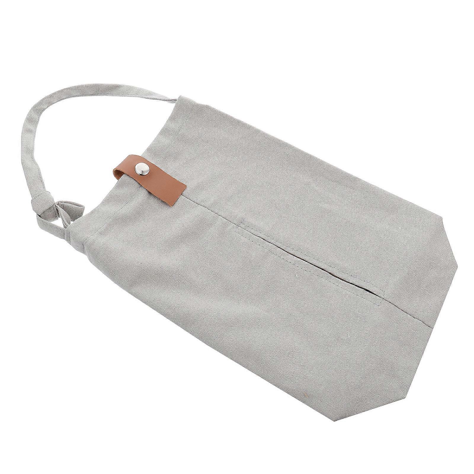 Hanging Car Tissue Holder Grey 27x11cm Canvas Wall Hanging Tissue Storage 1Pc