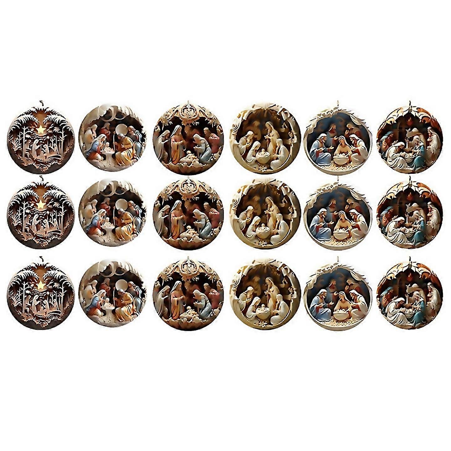 For Christmas Decorations Nativity Scene Decorations Flat 3d Effect