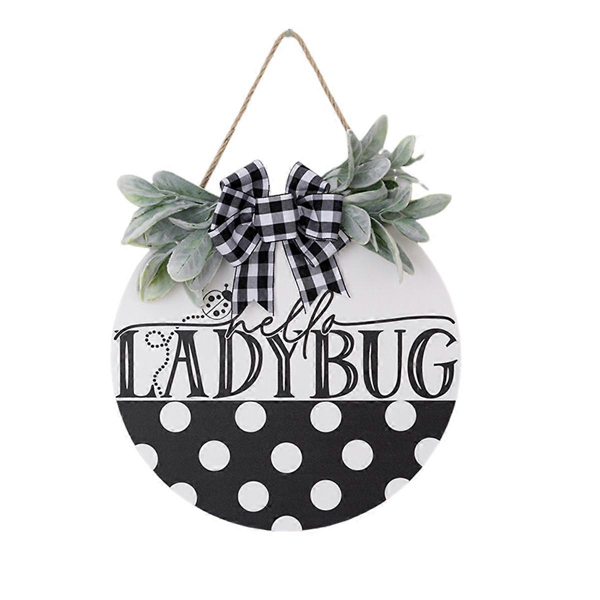 Black Spring and Summer Welcome Sign for Front Door, for Porch, Patio