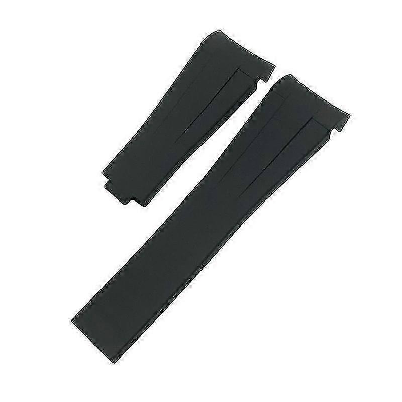 سوار ساعة مطاطي مقاس 20-22 مم لساعة رولكس سوباونر ، دايتونا ، GMT ، يخت ماستر ، حزام سيليكون ، أسود / ذهبي وردي