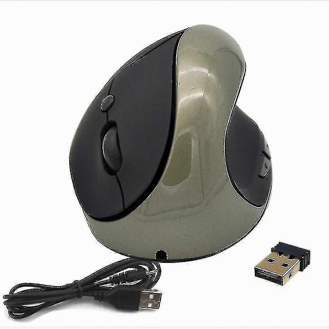 Optical Wireless Ergonomic Vertical Mouse Mice For Laptop Pc Gray