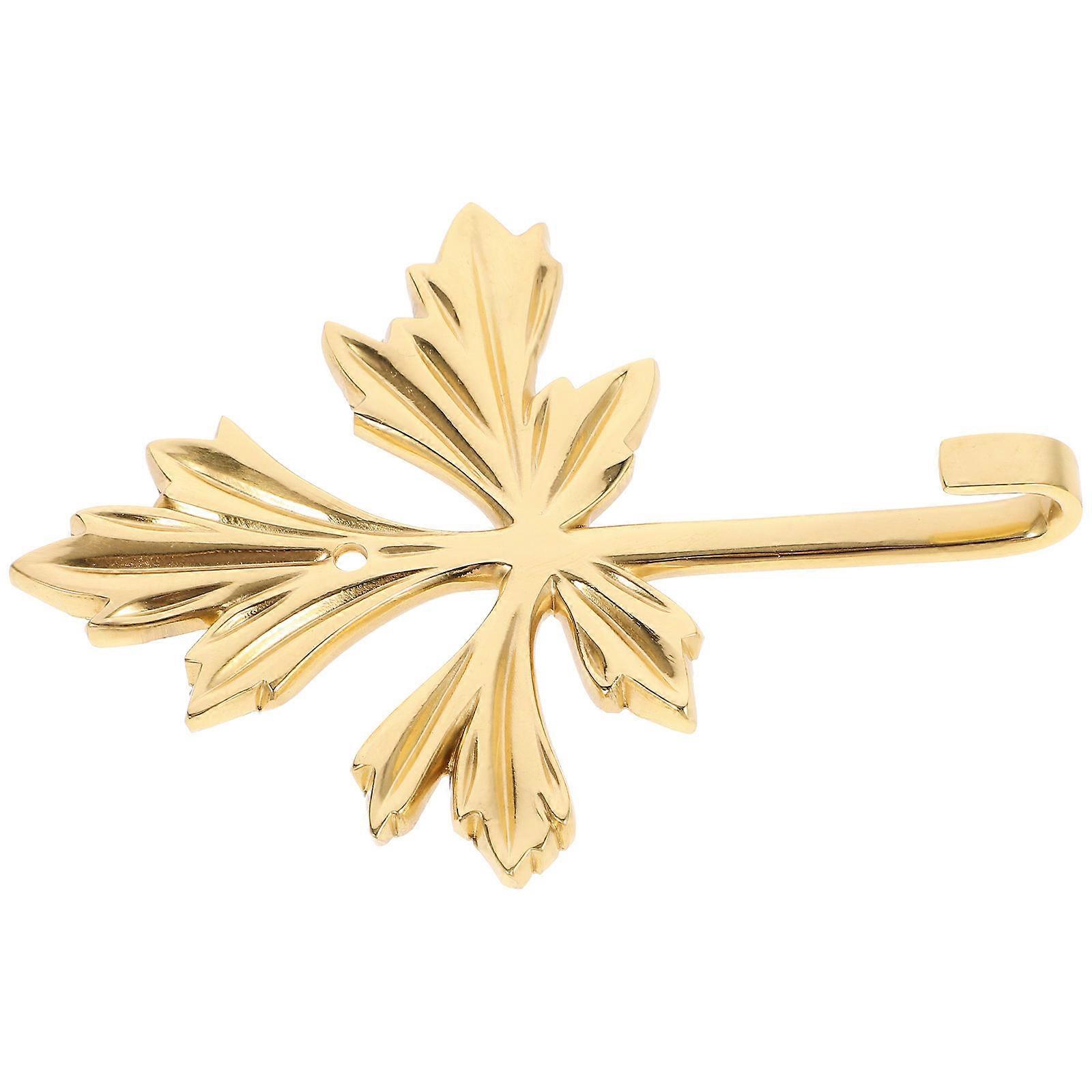 Maple Leaf Design Brass Hook for Wall Hanging 4Pcs Pack