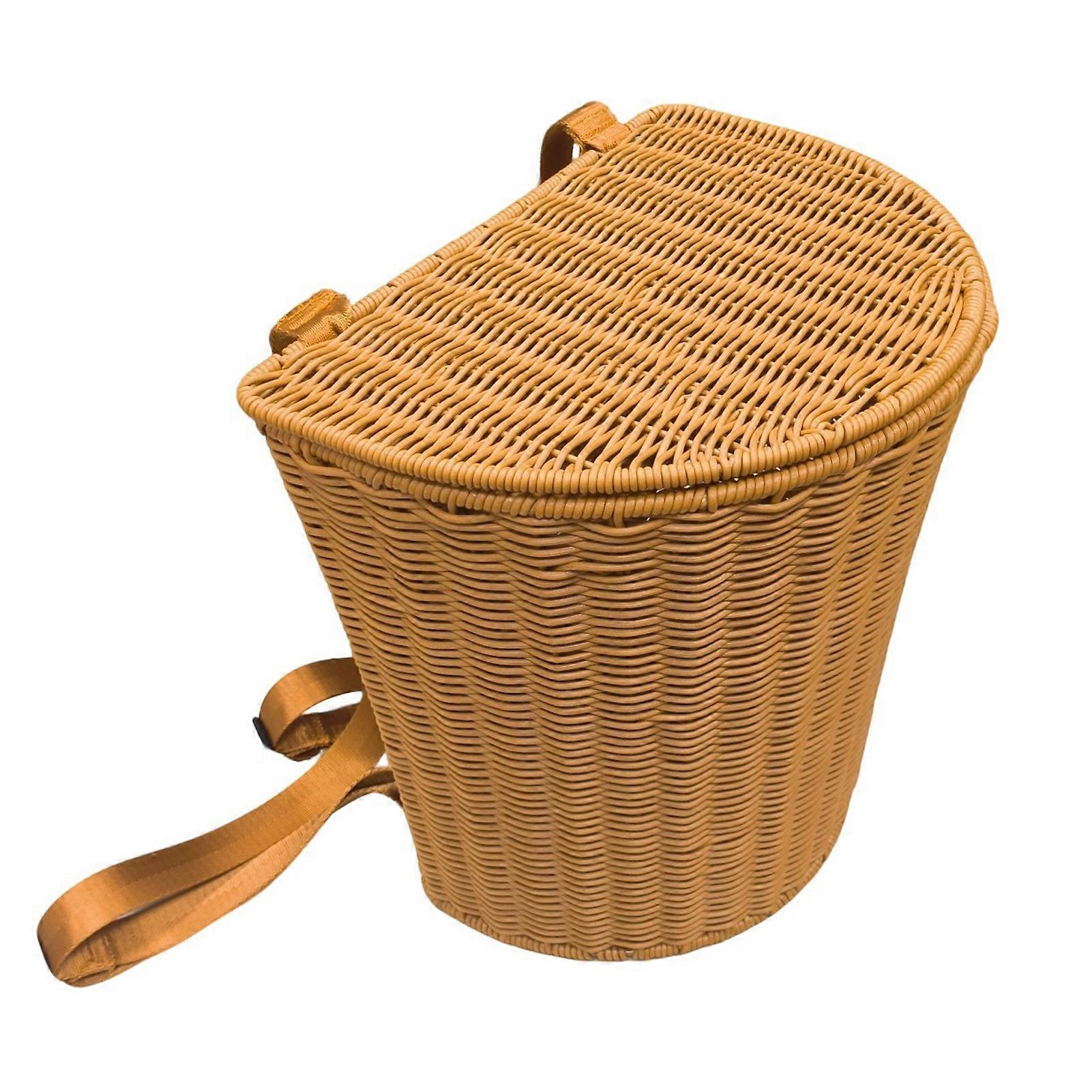 Artificial Picnic Backpack Basket, Multi-Purpose Stable Fruit Picking,