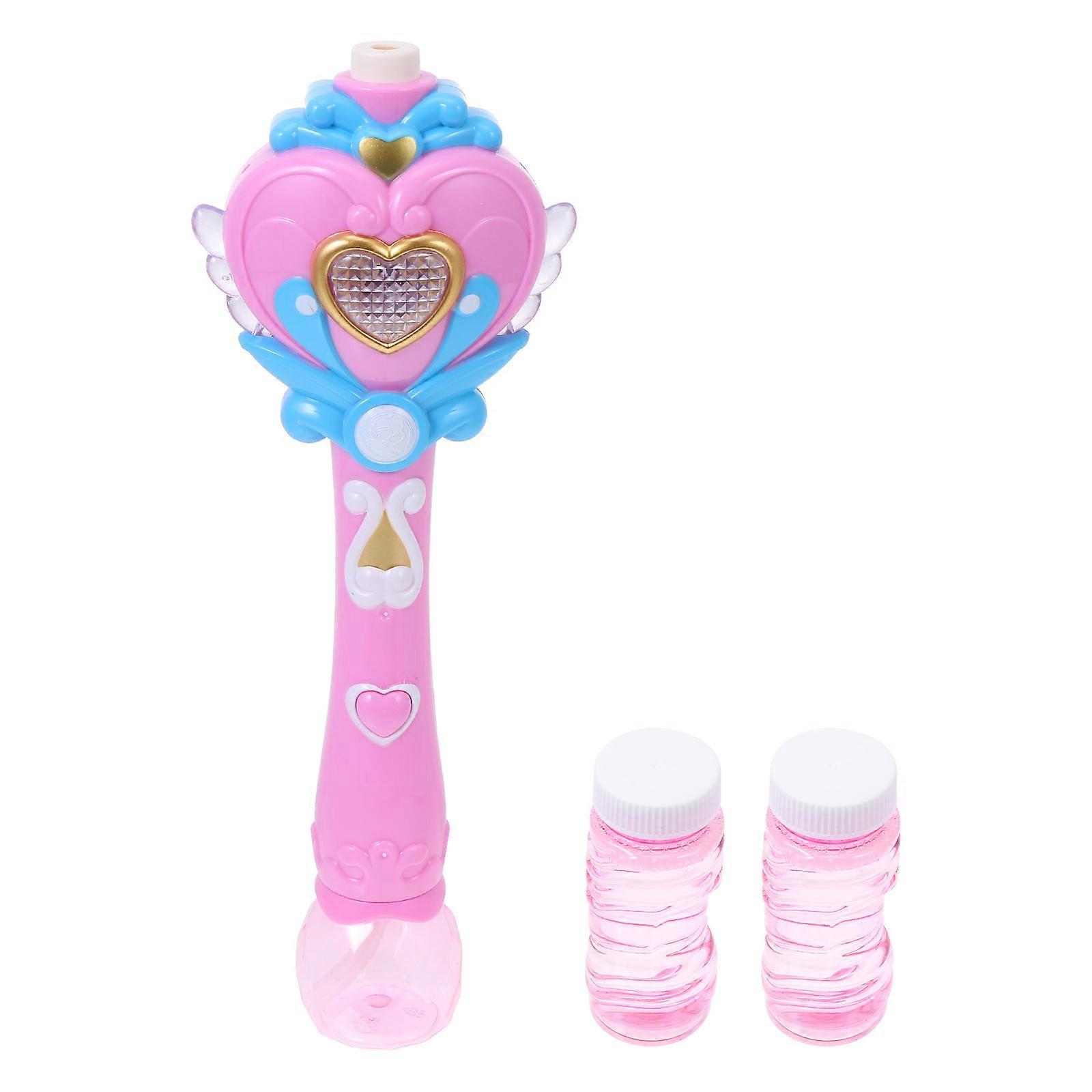 Electric Bubble Maker Bubble Machine for Playing 5Sets Pink
