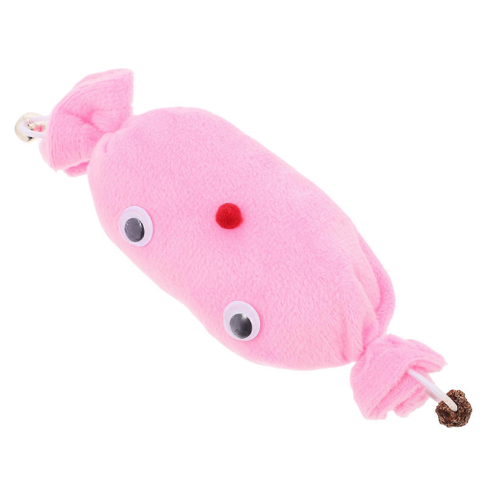 Candy Shape Plush Toy With Bell For Bored Indoor Cats Perfect For Pet Playtime 17.50X5.20X5.00CM 4Pcs