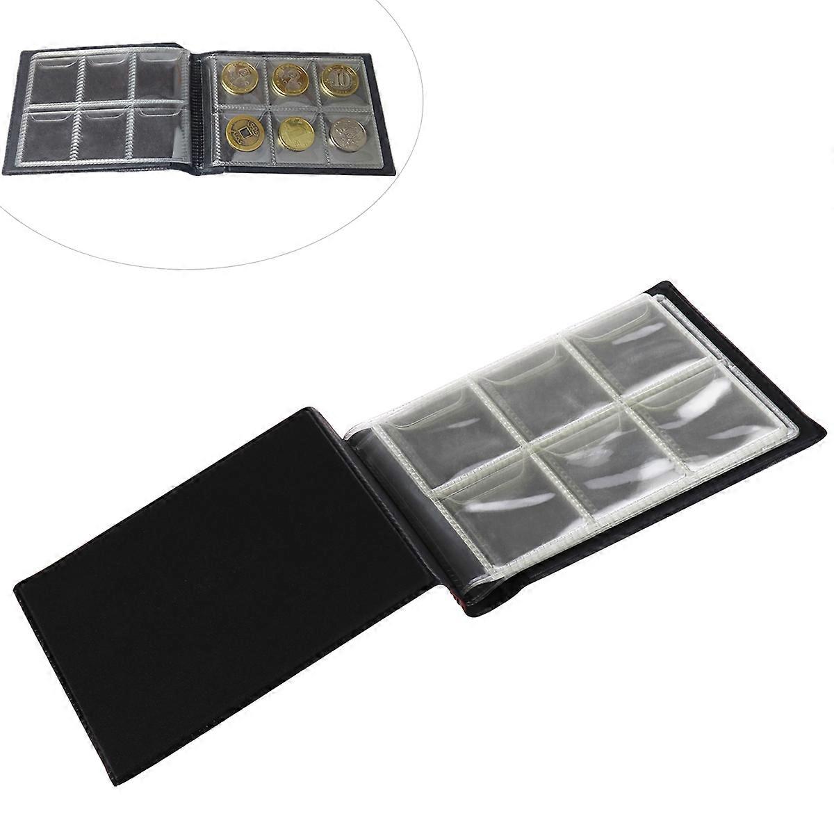 2Pcs Coin Album Holders For Token Collection Display Rosy Color Rectangular Portable Storage