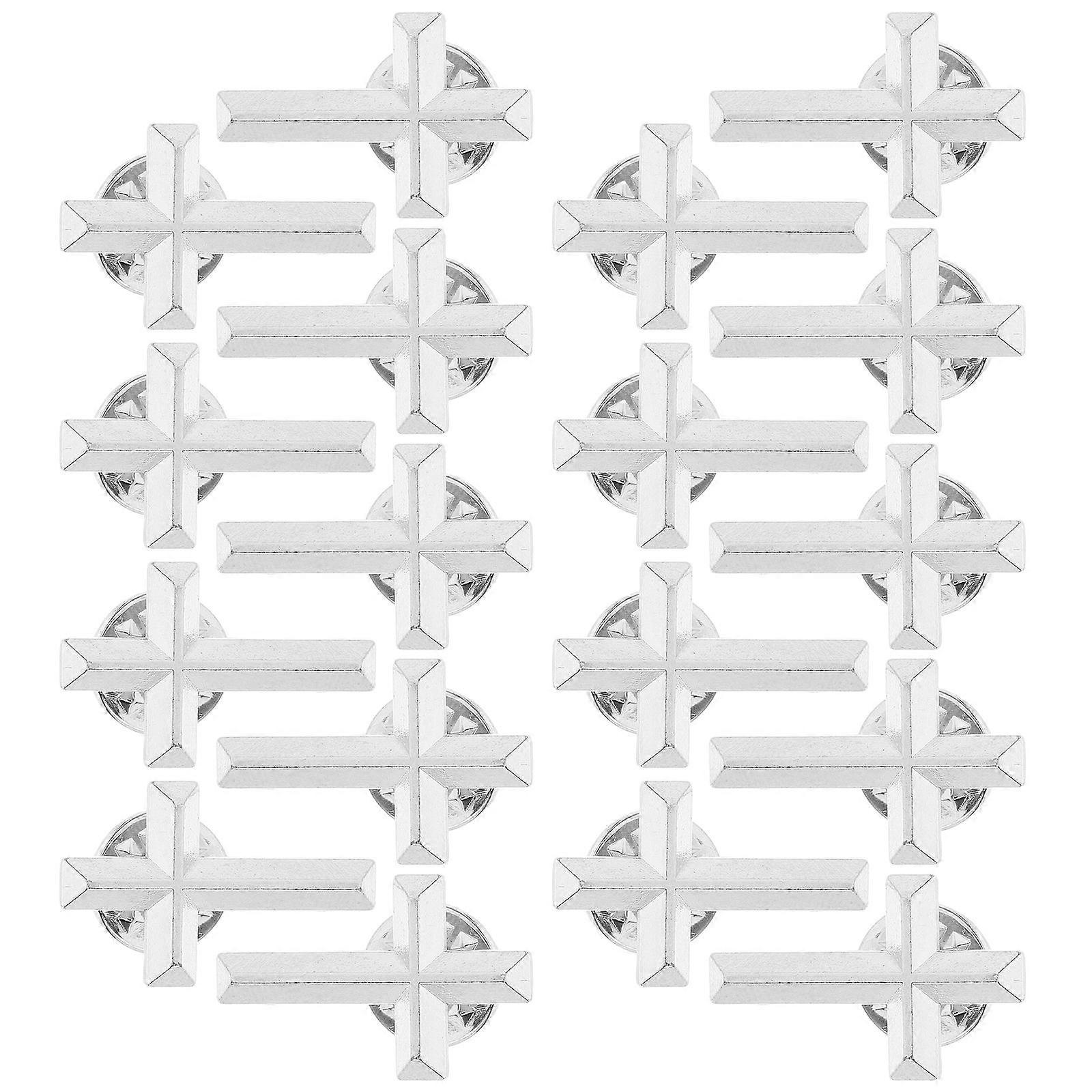 Cross Brooch Pins for Clothing and Hats Alloy Material 120Pcs
