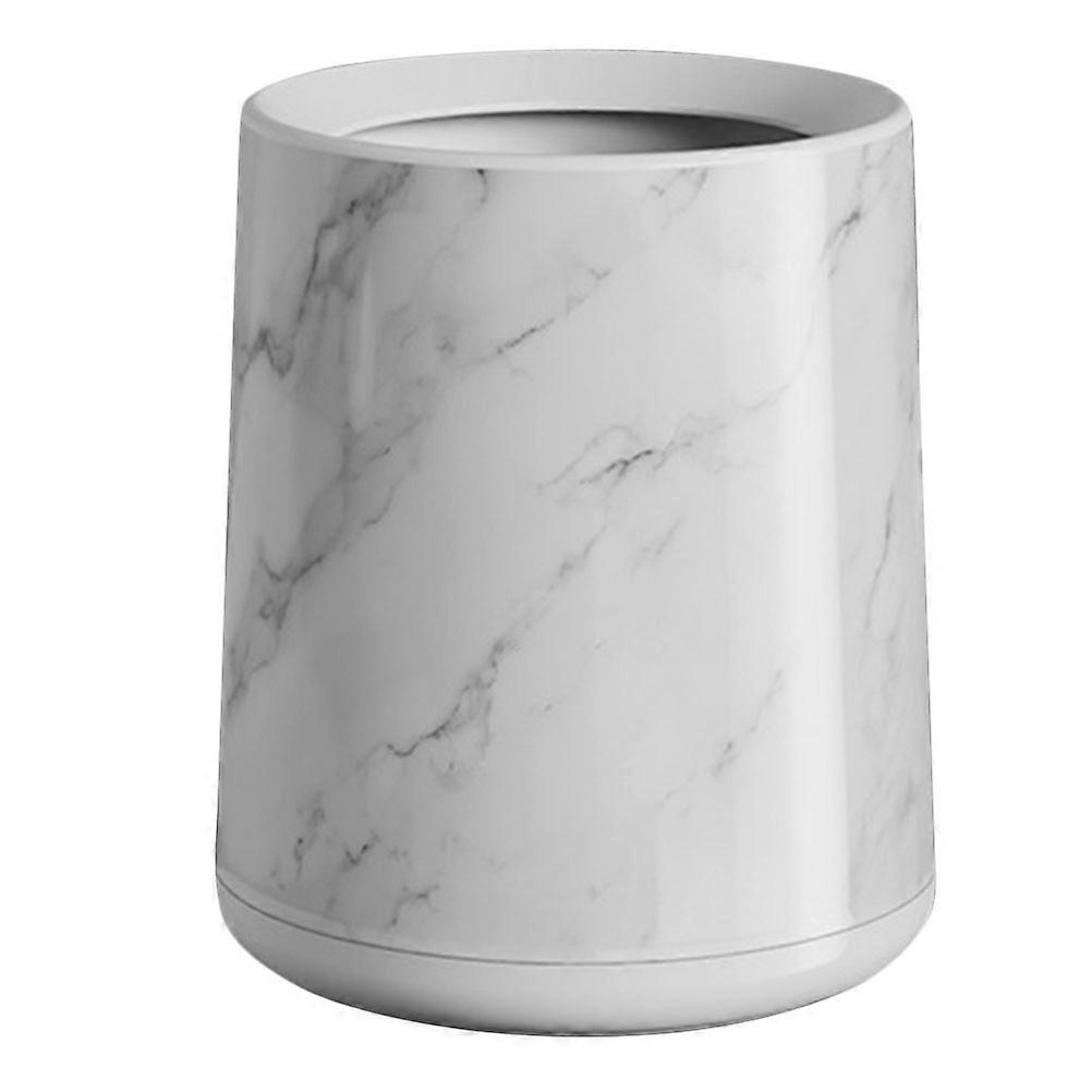Cute Mini Trash Can 2Pcs Rectangular Marble Wastebasket For Desktop Bathroom Kitchen Bedroom Versatile Waste Disposal