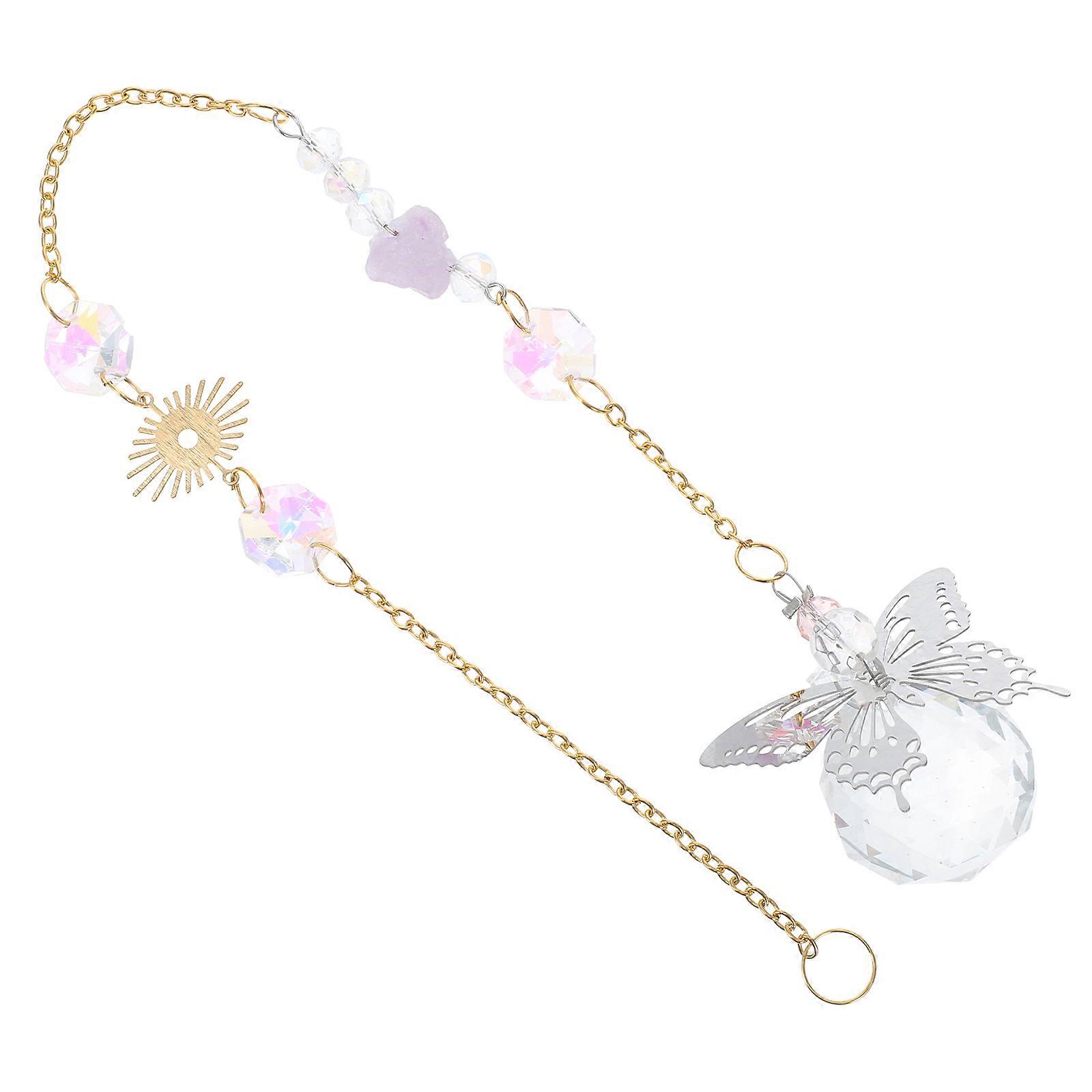 Crystal Hanging Decoration Butterfly Sun Catcher for Windows 3Pcs