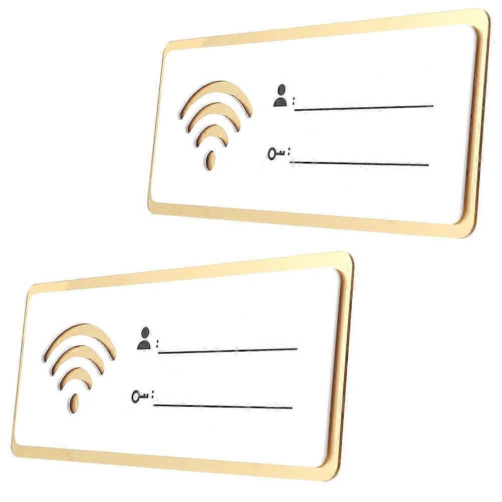 WiFi Password Sign Acrylic Network Sign for Meeting Room 6Pcs Set