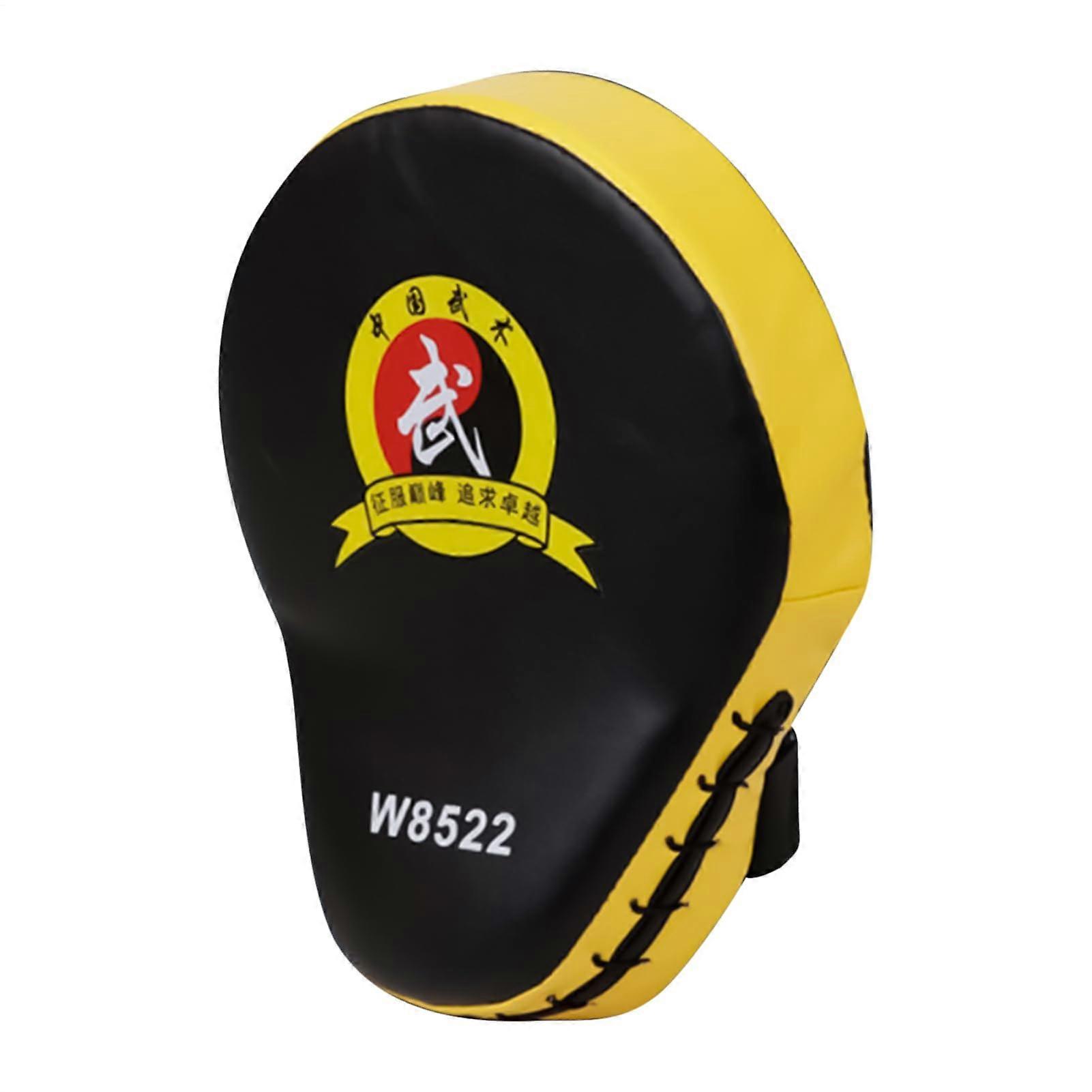 Boxing Pads Curved Punching Mitts Hand Target Pads Adjustable Strap Yellow MMA Martial Arts Kickboxing Karate Muay Thai