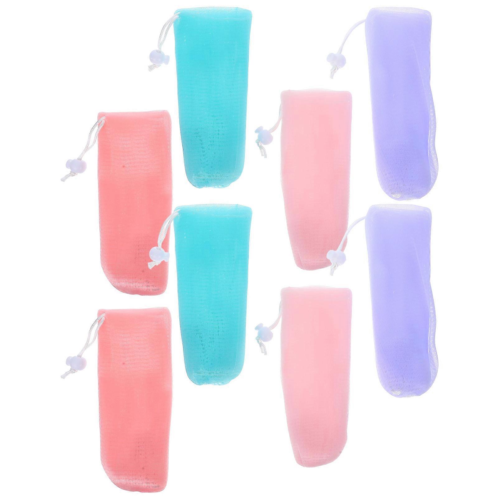 Soap Bag Bar Soap Pouch for Home Use with Foaming Net 8Pcs