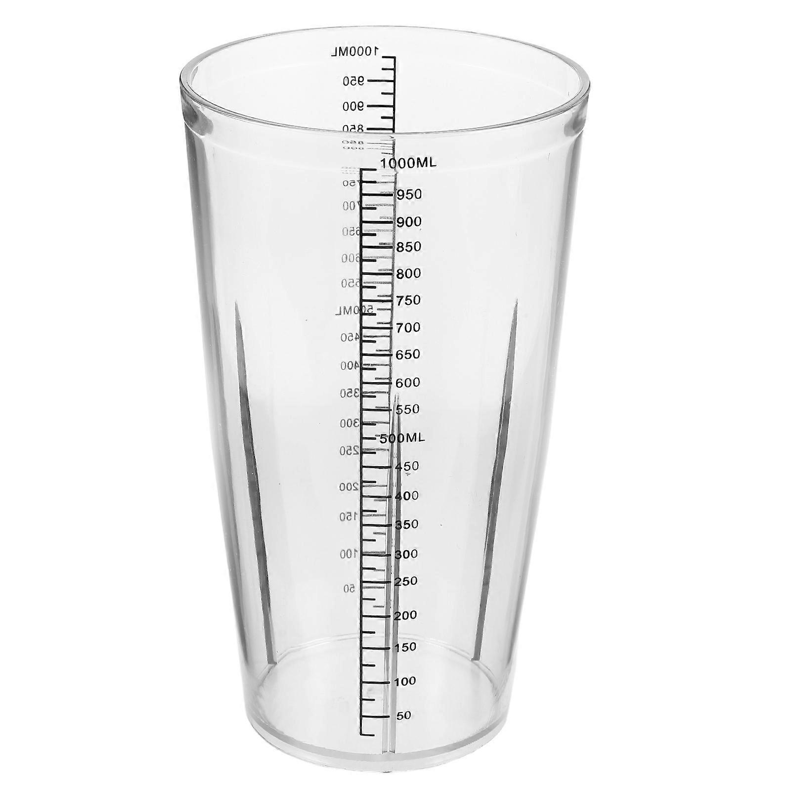 Graduated Drinking Cup 1000ml Transparent Blender Replacement For Professional Users And Cafes Easy Maintenance 3Pcs