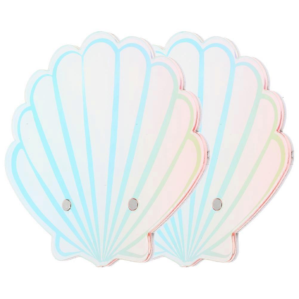 Eyelash Crafting Board 2Pcs Shell Shaped Eyelash Grafting Tool Pad Violet Material for Comfortable Use