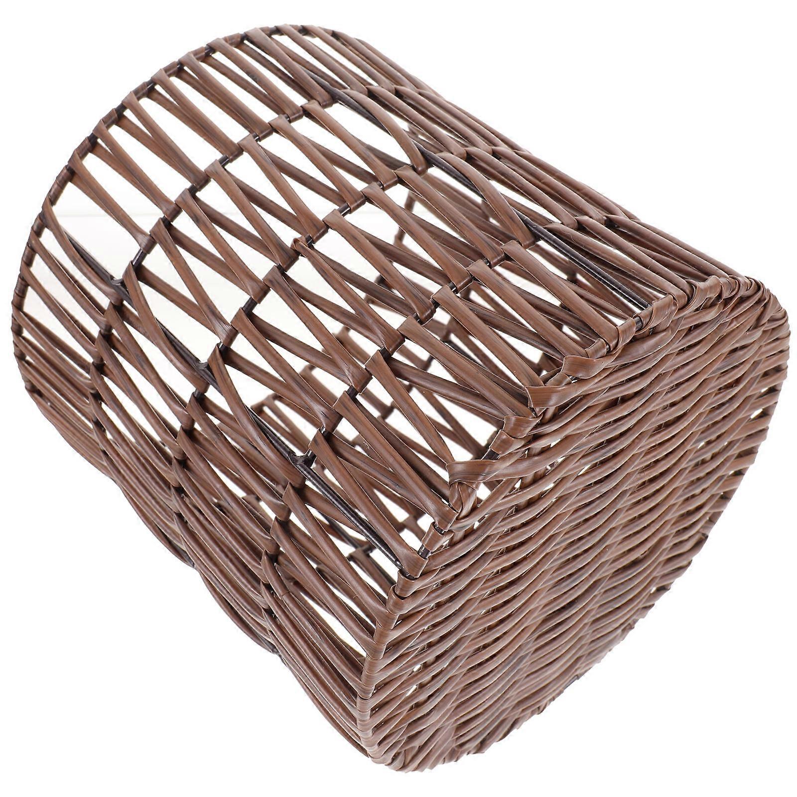 Square Snack Storage Container For Living Room And Bedroom In Handwoven Style With PP Material 1Pack