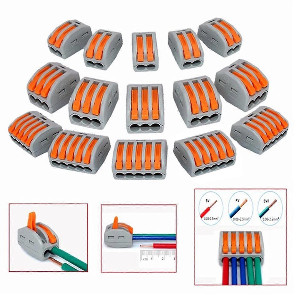 15pcs Flame Retardant Cable Connectors Universal Wire Quick Terminals for Electrical Wiring and Secure Connections