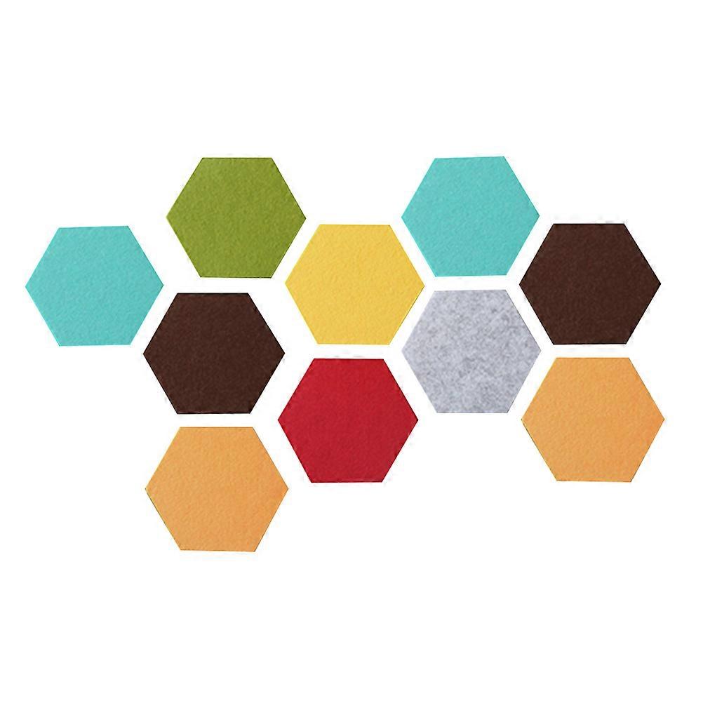 Multifunctional Felt Wall Sticker Hexagon Shape for Home Decor 30Pcs