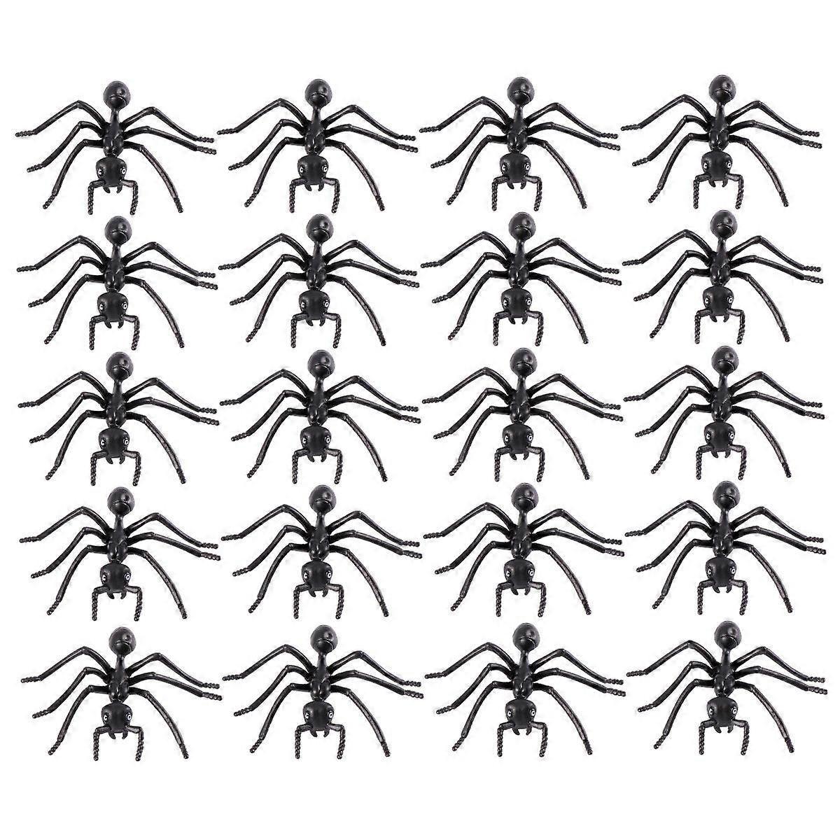 Simulation Ant Model Halloween Plastic Ant Figure Toy 60Pcs