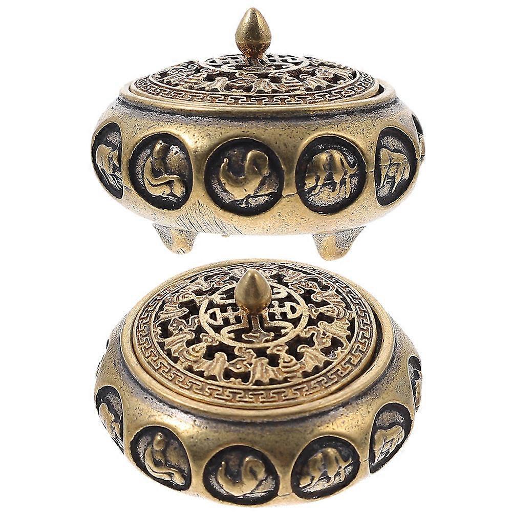 Brass Incense Burner Frankincense Holder for Decor 4Pcs Pack
