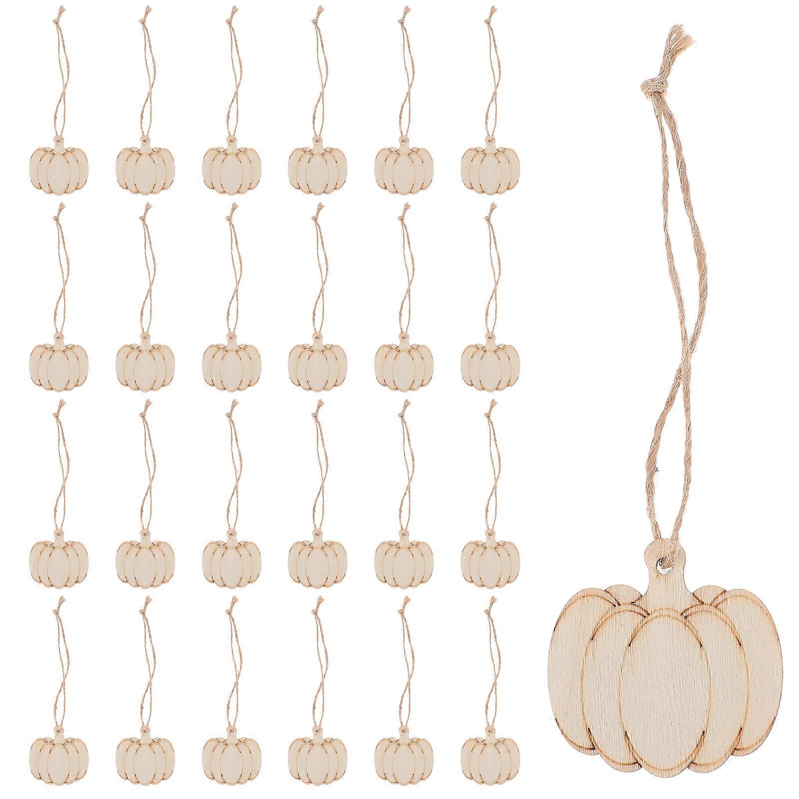 Pumpkin Cutouts Wooden Slices for DIY Decor 3Sets