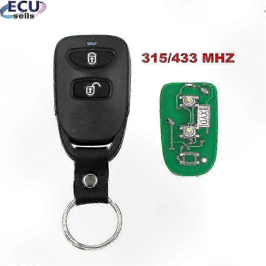 2-Button Remote Control Key for Hyundai Tucson, 315MHz or 433MHz Replacement Transmitter Signal Key Fob