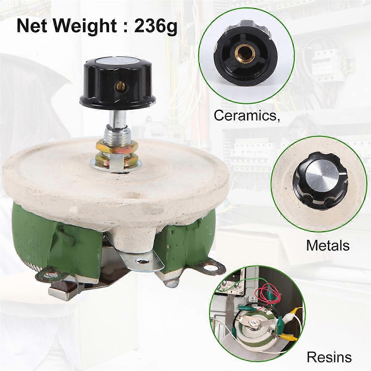  100 Watt 100 Ohm Ceramic Disk Rheostat Variable Resistor