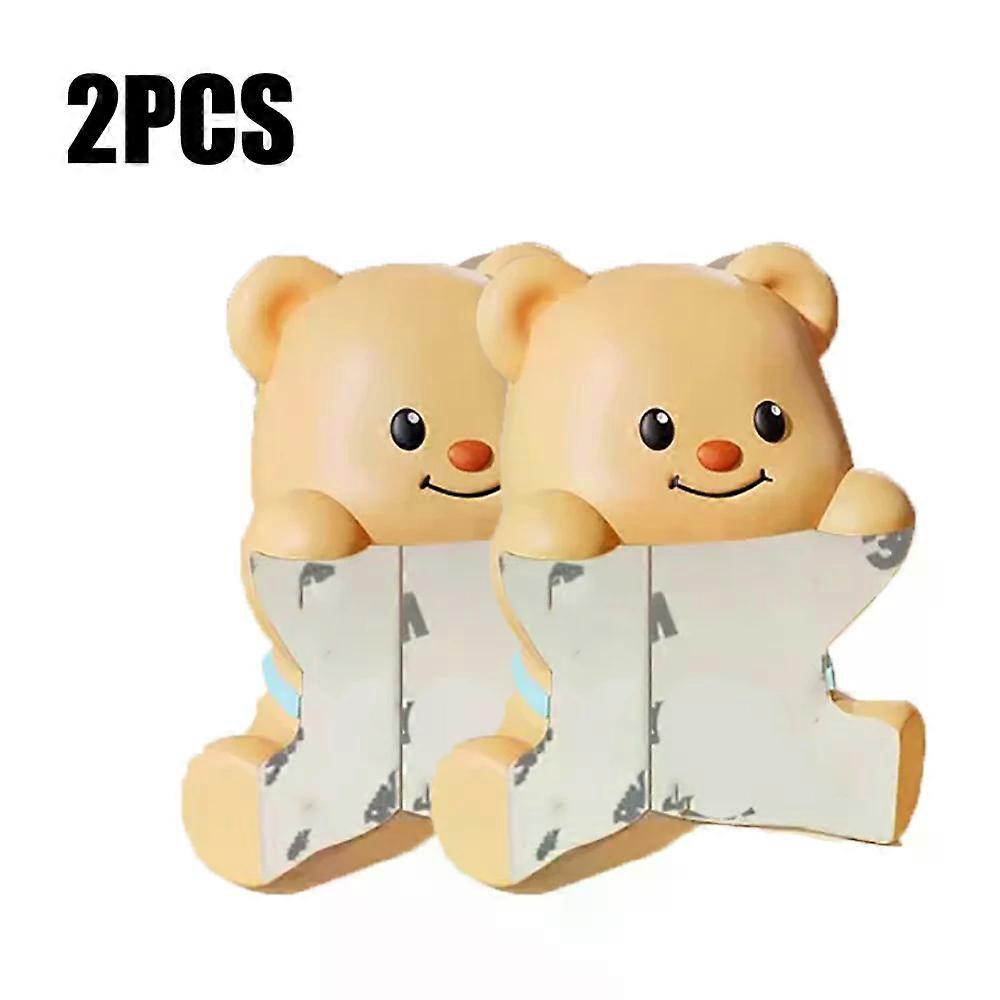 Cute Bear Baby Table Corner Anti-Collision Sticker Silicone Window Table Head-Removal Soft Angle Protective Cover