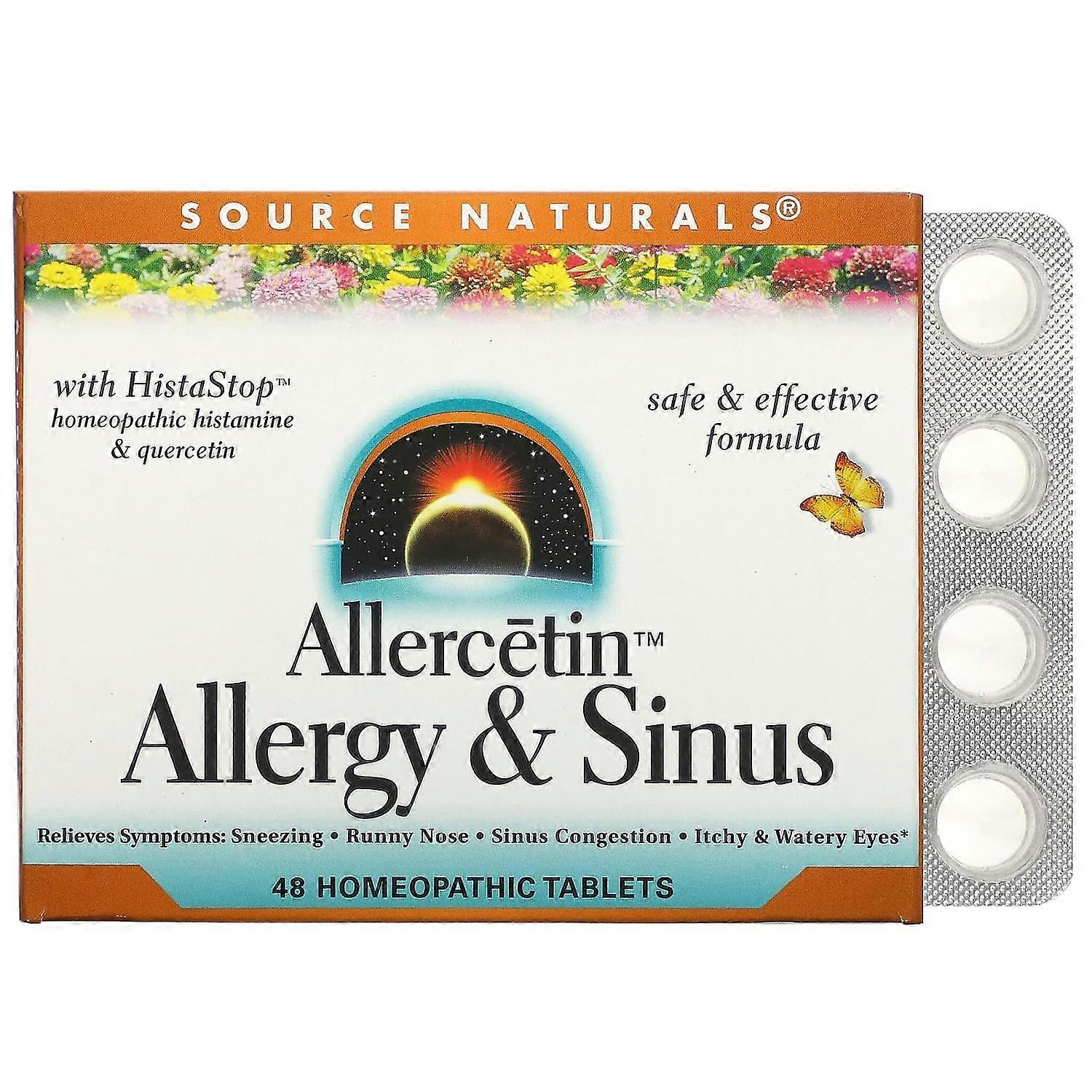 Source Naturals, Allercetin™, Allergy & Sinus, 48 Homeopathic Tablets