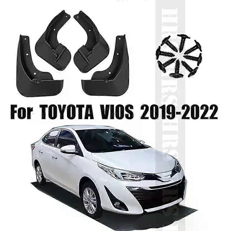 Apply 4 Pcs Mudflaps For TOYOTA Vios 2019-2022 Mud Flaps Splash Guards Front RearWheels Fender Car Accessories 2020 2021