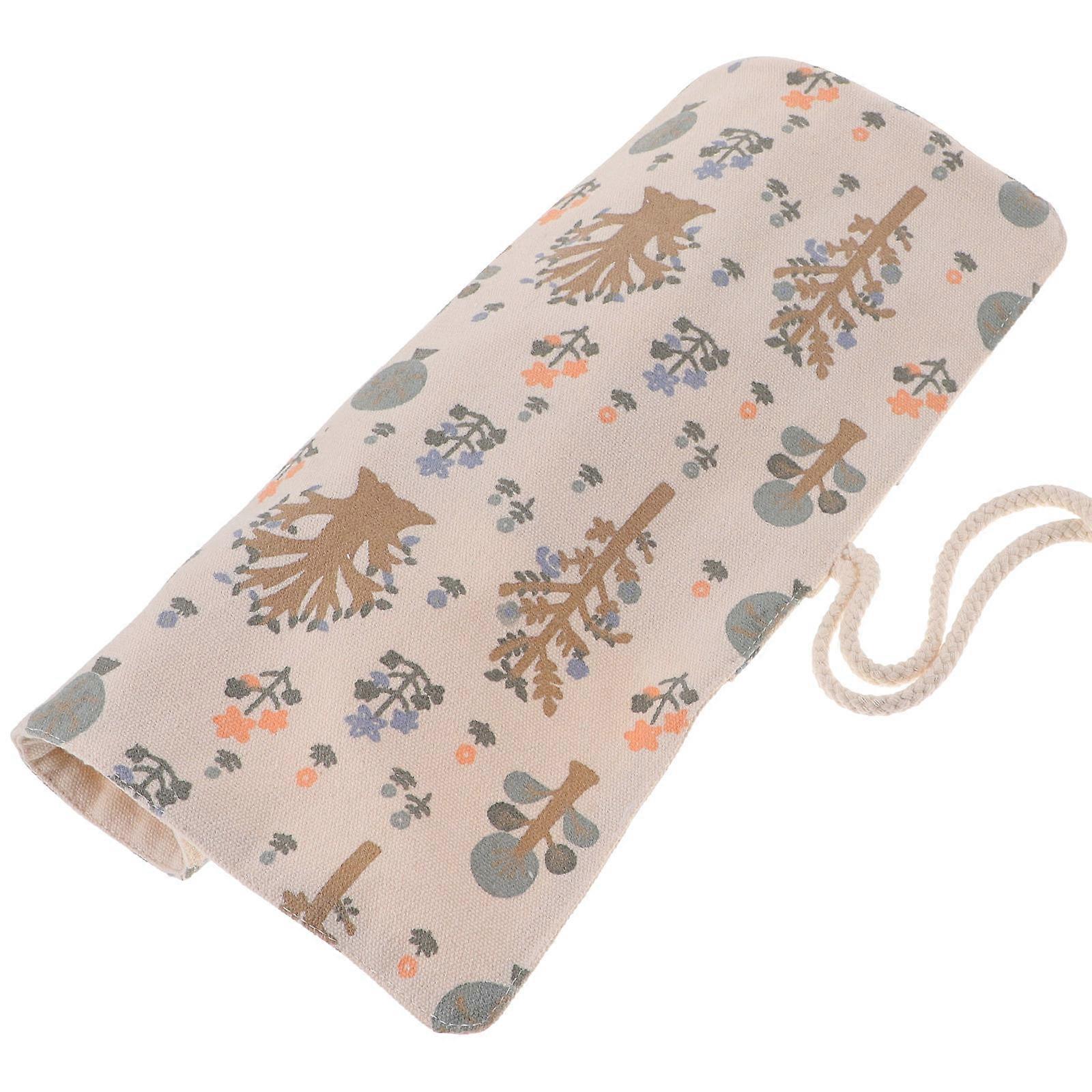 4Pcs Crochet Hook Case for Storage Multi Canvas Decorative Needle Bags
