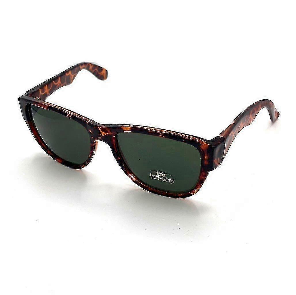 Turtle Pattern Sunglasses with Dark Lens