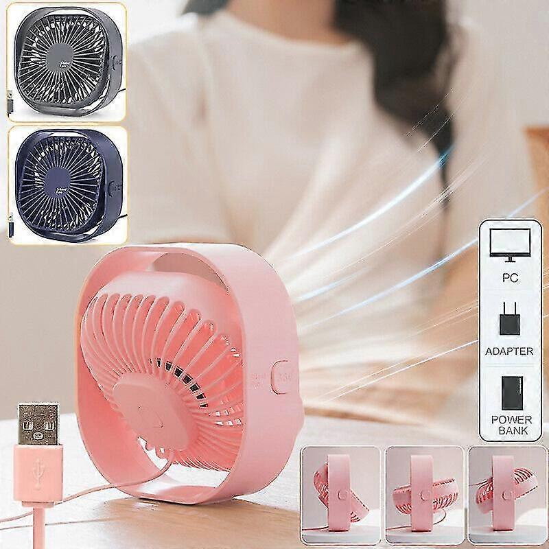 3 Speeds Adjustable Small Table Silent Fans Mini Desktop Cooling Usb Fan