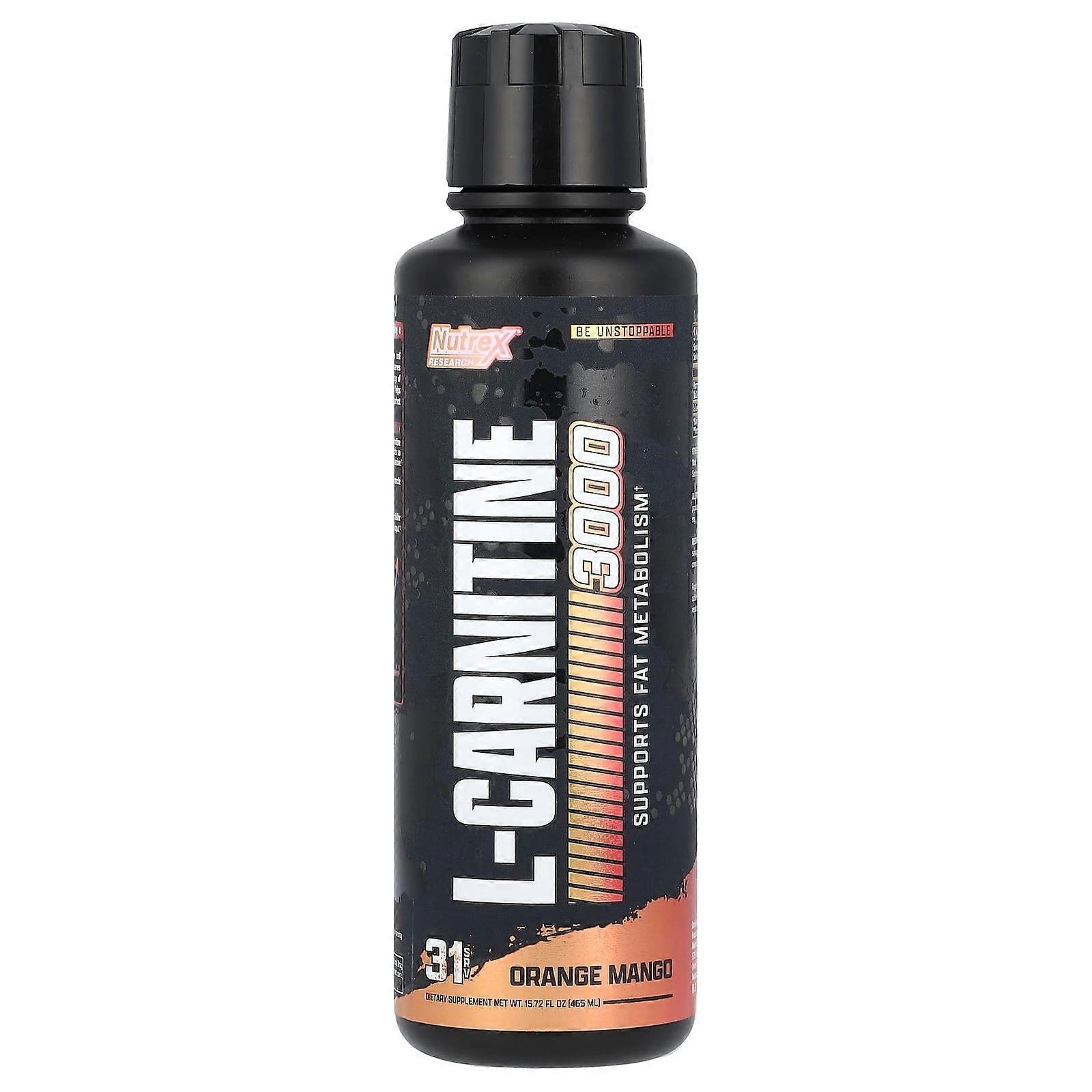 L-Carnitine 3000, Orange Mango, 15.72 fl oz (465 ml)