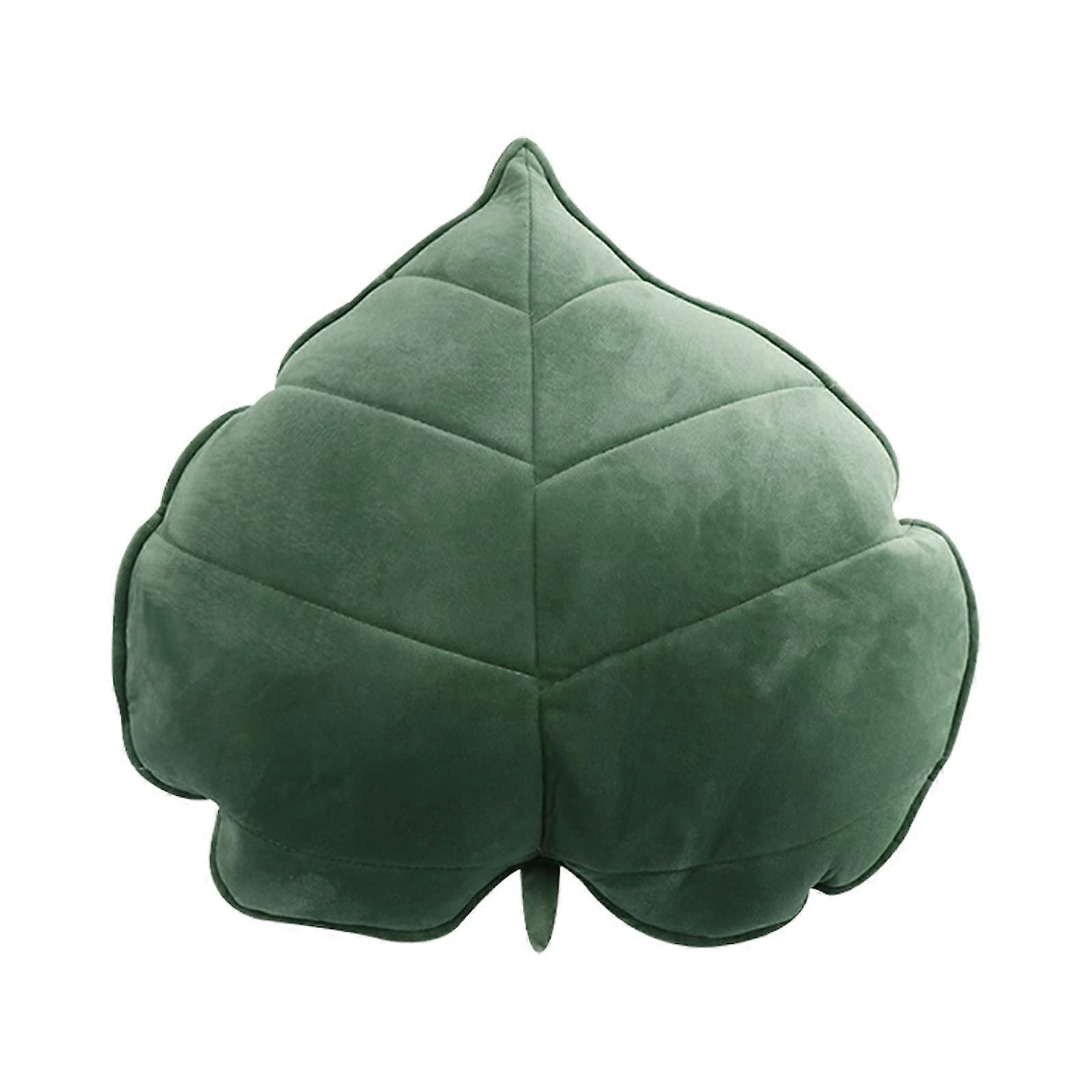 3D Leaf Shaped Throw Pillow Plant Throw Pillow Novelty Plush Backrest Cushion Green 18x18 Inch Soft Plush Car Fabric