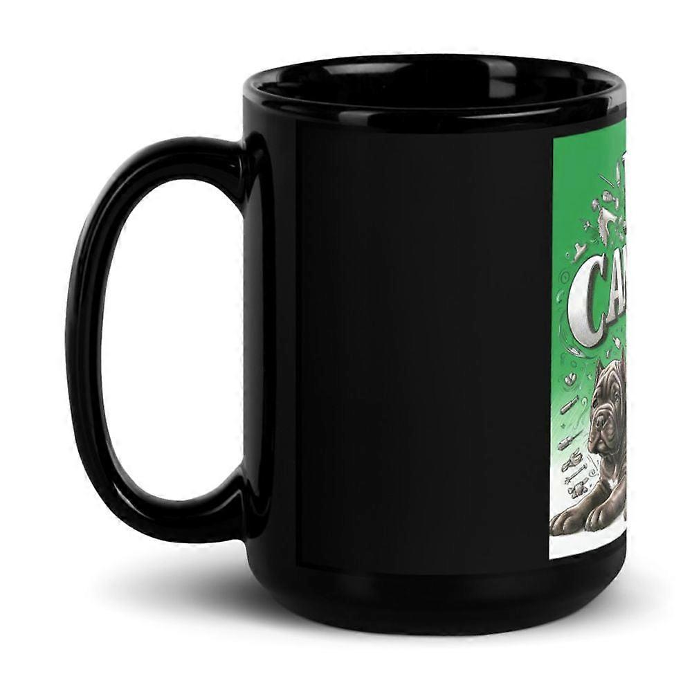 I love Cane Corso Black Glossy Mug (15 oz)
